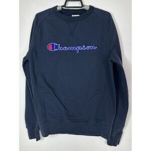 Champion Sweatshirt Men's Medium Crew Neck Long Sleeve‎ Athleisure Pullover Blue